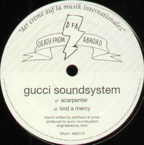 Gucci Soundsystem- Acarpenter { VINYL LP }