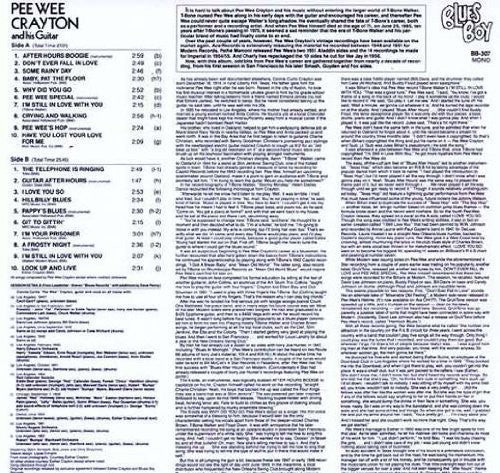 Pee Wee Crayton: After Hours Boogie - Record