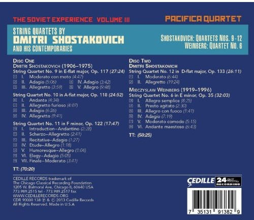 Pacifica Quartet: Soviet Experience 3 - Record