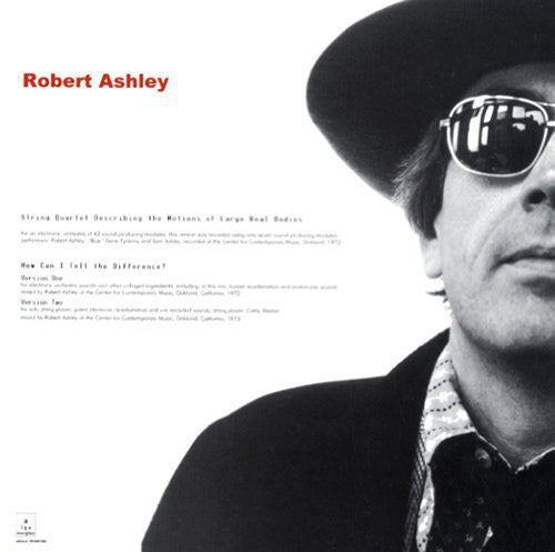 Robert Ashley: String Quartet Describing the Motions of Large - Record