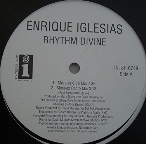 Enrique Iglesias: Rhythm Divine - 12-INCH SINGLE