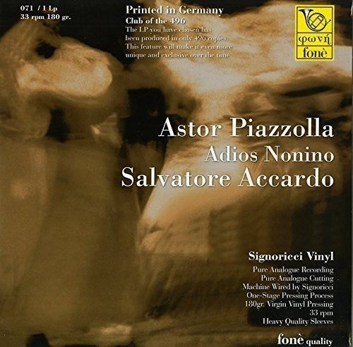 Salvatore Accardo: Astor Piazzola Adios Nonino - Record