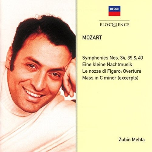 Zubin Mehta: Mozart: Symphonies 34 39 40 / Eine Kleine - Record