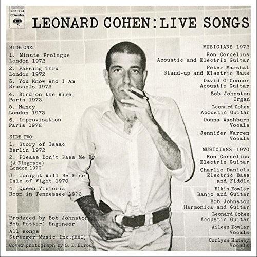 Leonard Cohen- Leonard Cohen: Live Songs { VINYL LP }