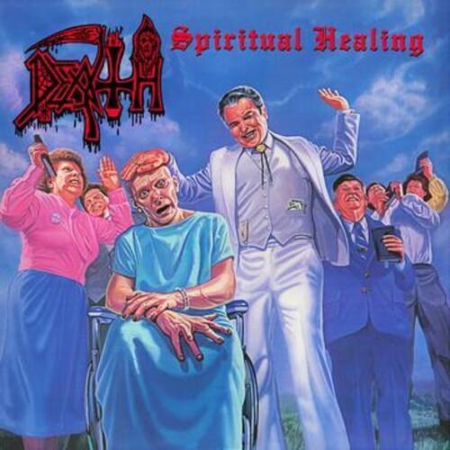 Death- Spiritual Healing (Red, Cyan Blue and Black Tri Color Merge with Splatter) { VINYL LP }