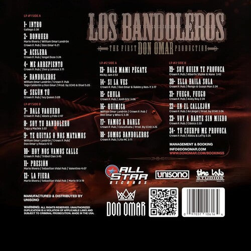 Don Omar- Los Bandeleros { VINYL LP }