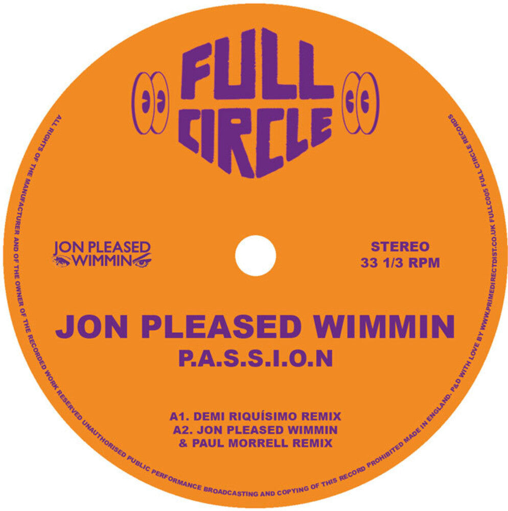 Jon Wimmin Pleased- P.A.S.S.I.O.N. (2025 Remixes) { VINYL LP }