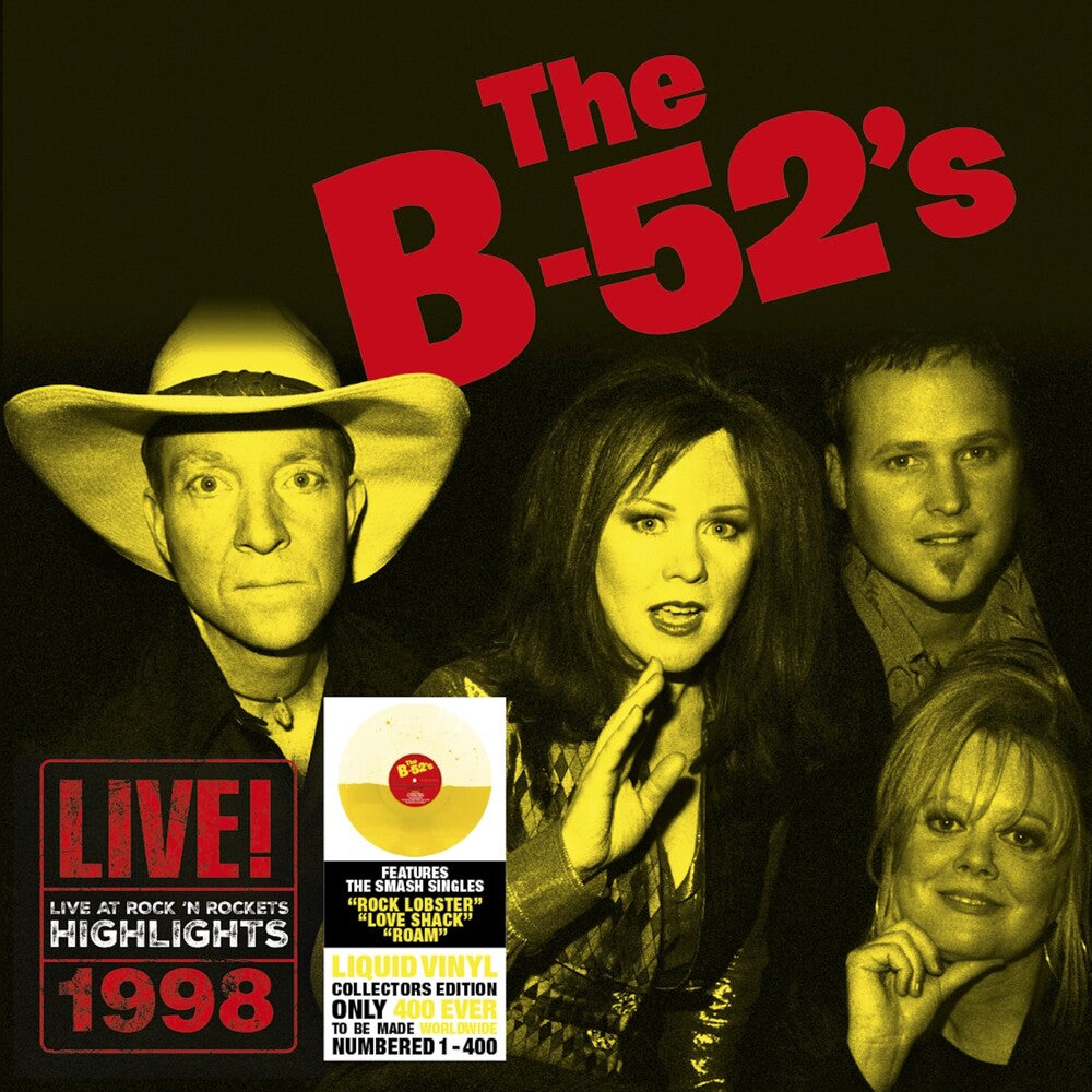B-52's- Live At Rock 'n Rockets - Yellow Liquid Vinyl { VINYL LP }