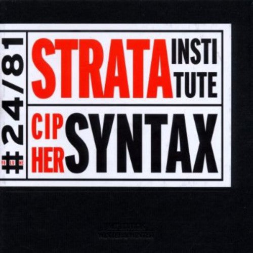 Strata Institute: Cipher Syntax - CD