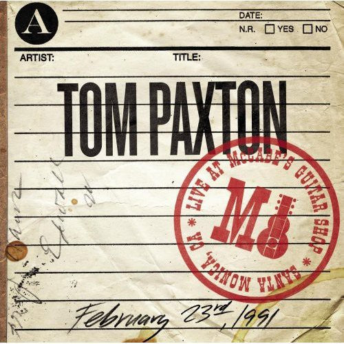 Tom Paxton: Live at McCabe's Guitar Shop - Record