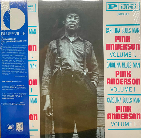 Pink Anderson- Vol. 1: Carolina Blues Man (Bluesville Acoustic Sounds Series) { VINYL LP }