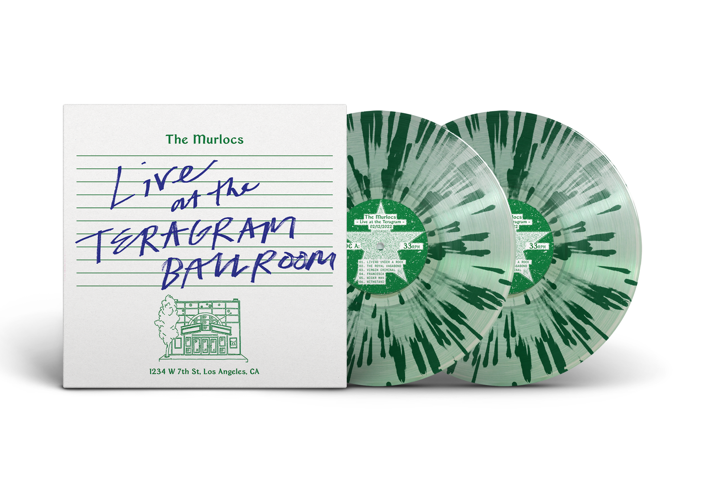 The Murlocs (King Gizzard)- Live At The Teragram Ballroom (Coke Bottle Clear w/ Evergreen Splatter) { VINYL LP }