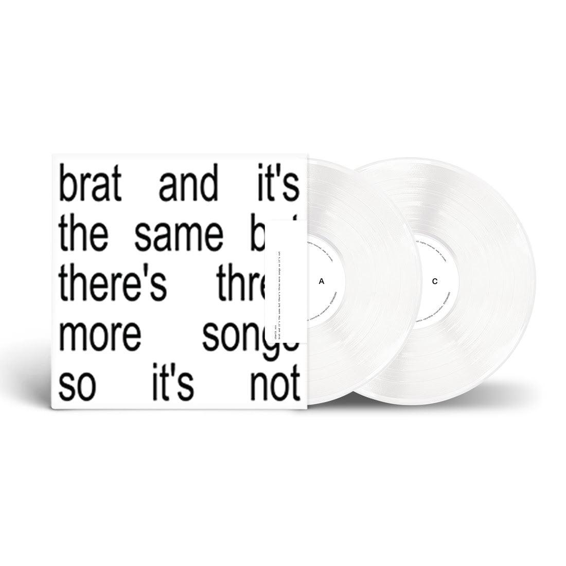 Charli XCX- Brat and it's the same but there's three more songs so it's not (White Vinyl) { VINYL LP }