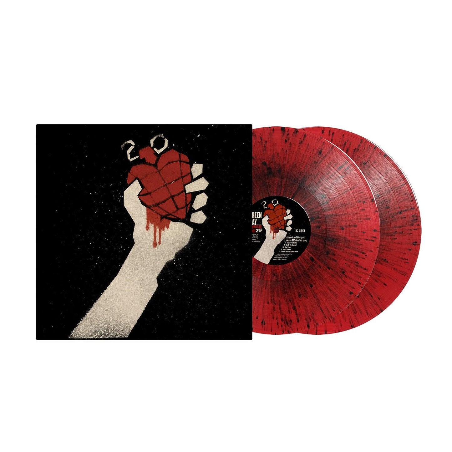 Green Day- American Idiot (20th Anniversary Red & Black Splatter) { VINYL LP }