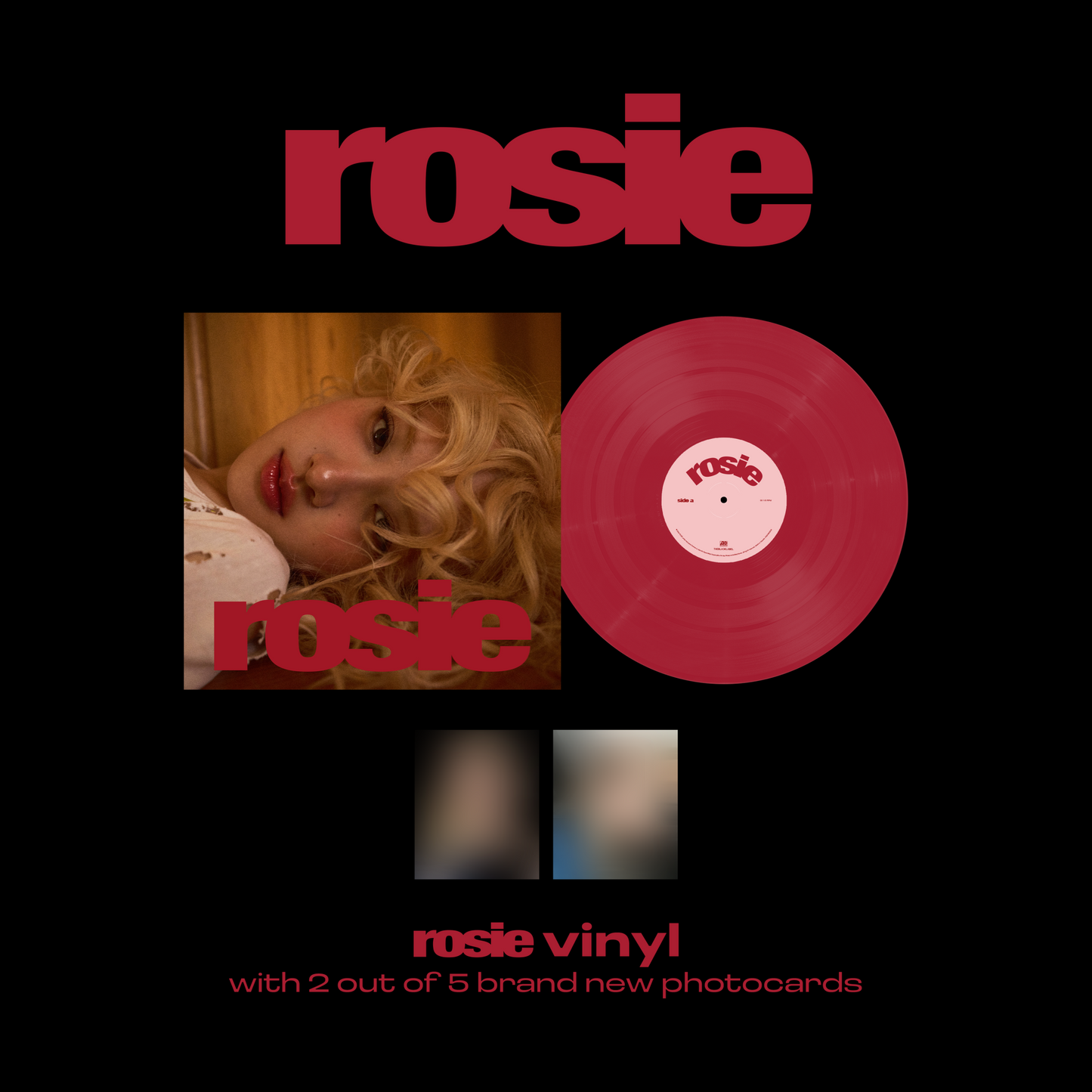 ROSÉ- Rosie (Red Vinyl + 2 of 5 Photocards) { VINYL LP }