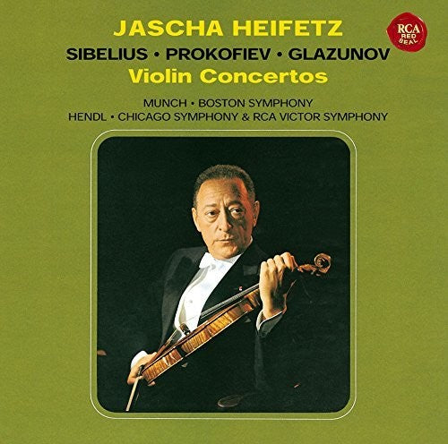 Jascha Heifetz: Sibelius Prokofiev Glasnov: Violin - Record