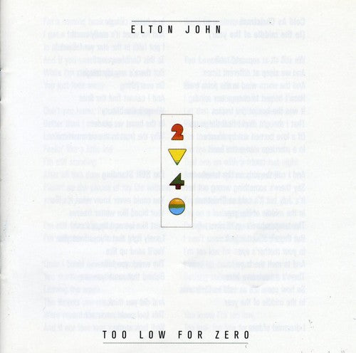 Elton John: Too Low for Zero - CD