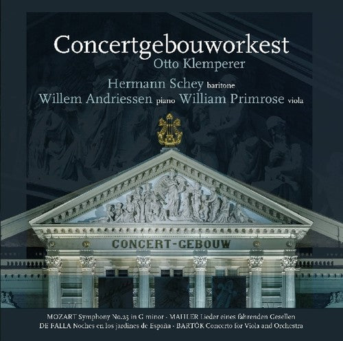 Klemperer, Otto / Concertgebouworkest: Mozart / Symphony 25 / Mahler / Lieder Eines Fahrenden / De Falla /Nights In The Gardens Of Spain / Bartok / Concerto For Viola - Record
