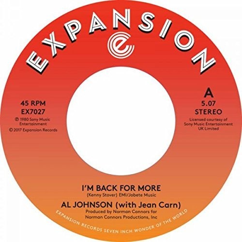 Al Johnson: I'M Back For More / I'Ve Got My Second Wind - 7-INCH SINGLE