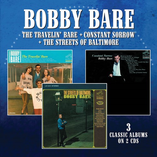 Bobby Bare: Travelin Bare / Constant Sorrow / Streets Of Baltimore - Record