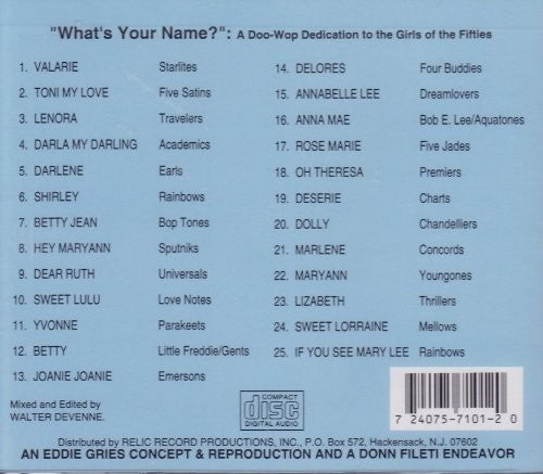 Various Artists: Doowop Dedications to Girls of the 50S - Record