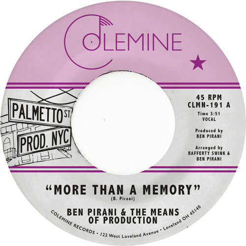 Ben Pirani: More Than A Memory - 7-INCH SINGLE