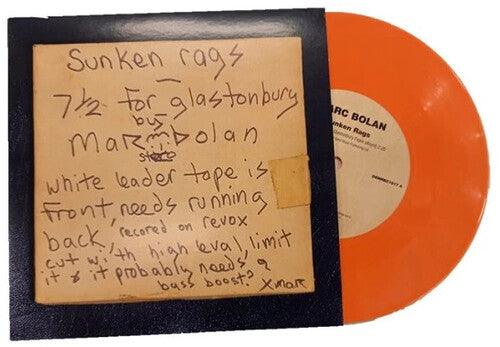 T.Rex- Sunken Rags (Home Demo - 'Glastonbury Fayre' Version) - Orange Colored 7-Inch Vinyl { VINYL LP }