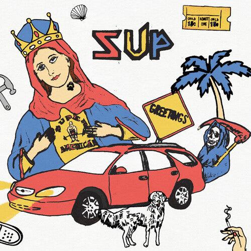 Super American- SUP - Half Red / Half Blue { VINYL LP }