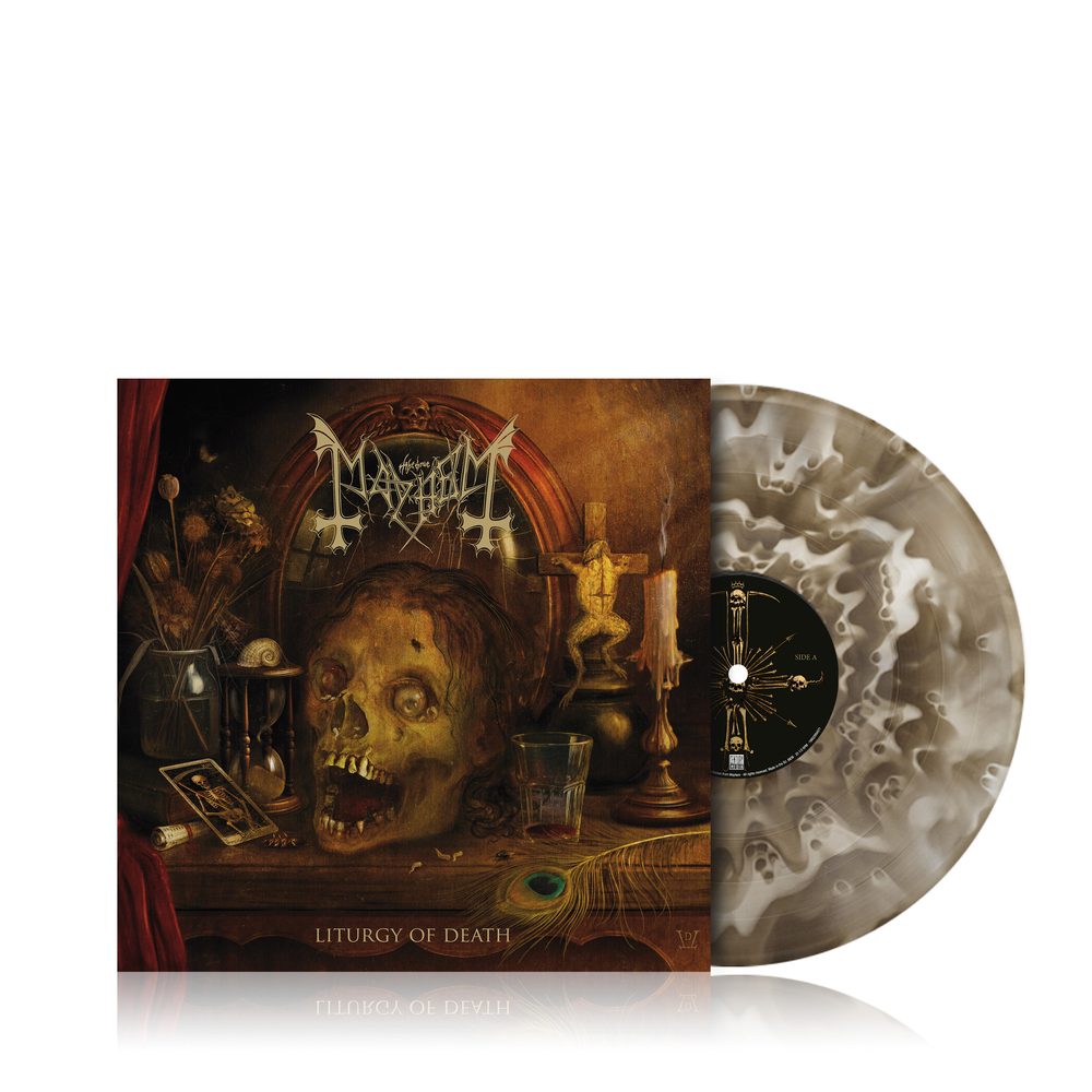 Mayhem- Liturgy Of Death [Indie Exclusive Black Ice Ghost Colored Vinyl & LP-Booklet] { VINYL LP }