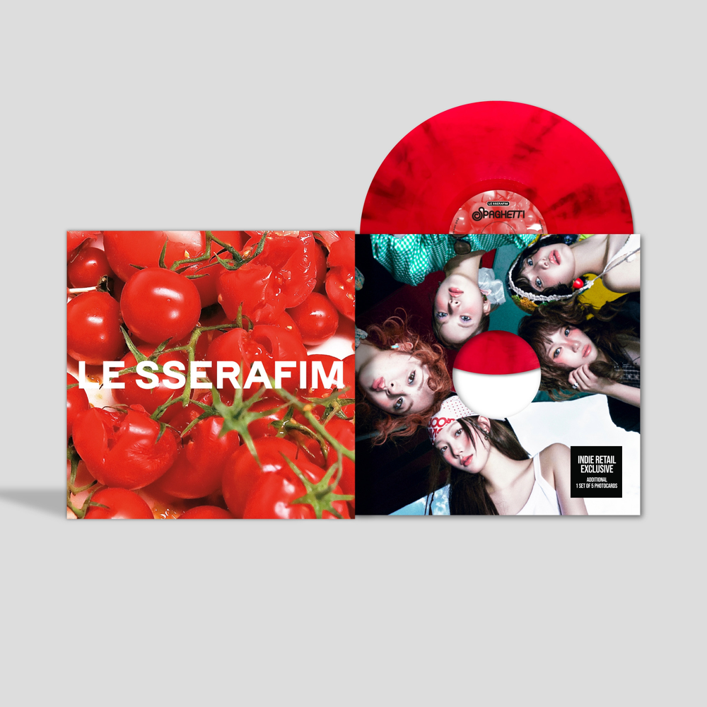LE SSERAFIM- 1st Single Album 'SPAGHETTI' (Indie Exclusive Vinyl) [Tomato Red + Photocards] { VINYL LP }