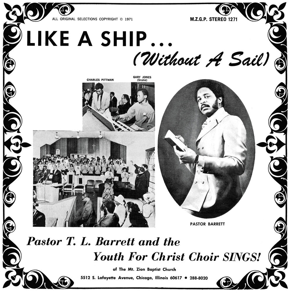 Pastor Barrett  T.L. / Youth For Christ Choir- Like A Ship (Without A Sail) { VINYL LP }