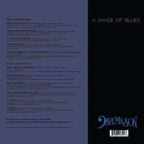 Dave Mason- A Shade of Blues - Blue { VINYL LP }