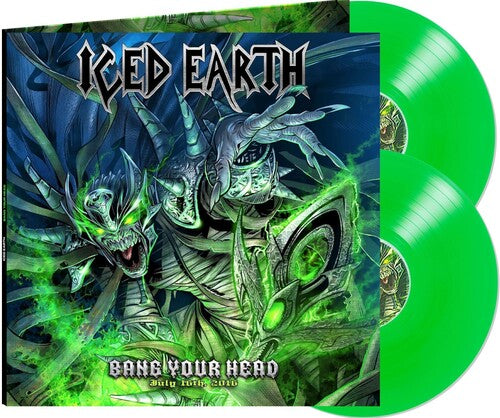 Iced Earth- Bang Your Head - Green { VINYL LP }