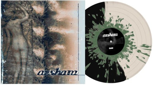 Azshara- Ashen Skies - Half Black/Half Bone w/ Army Green Splatter { VINYL LP }