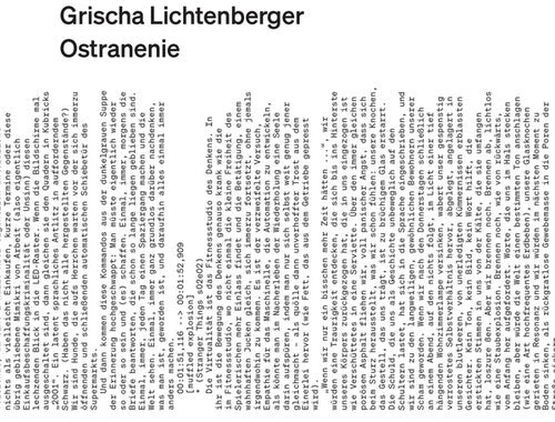 Grischa Lichtenberger: Ostranenie - Record