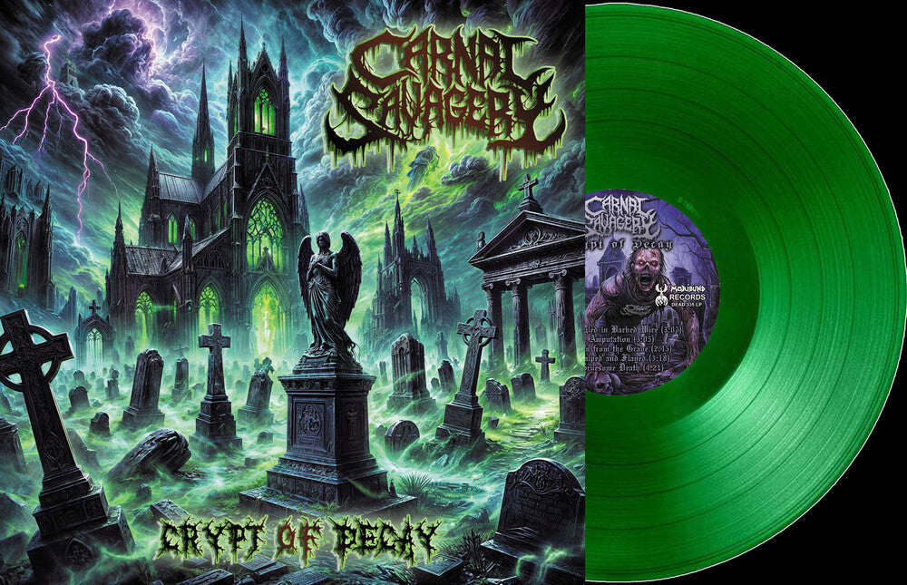Carnal Savagery- Crypt Of Decay - Cemetery Green [Clear Vinyl] (Grn) [Limited Edition] { VINYL LP }