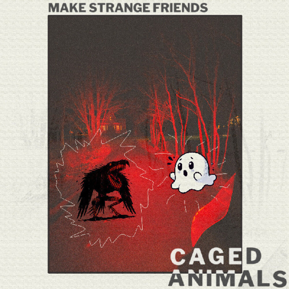 Caged Animals- Make Strange Friends [Clear Vinyl] (Red) [Download Included] { VINYL LP }