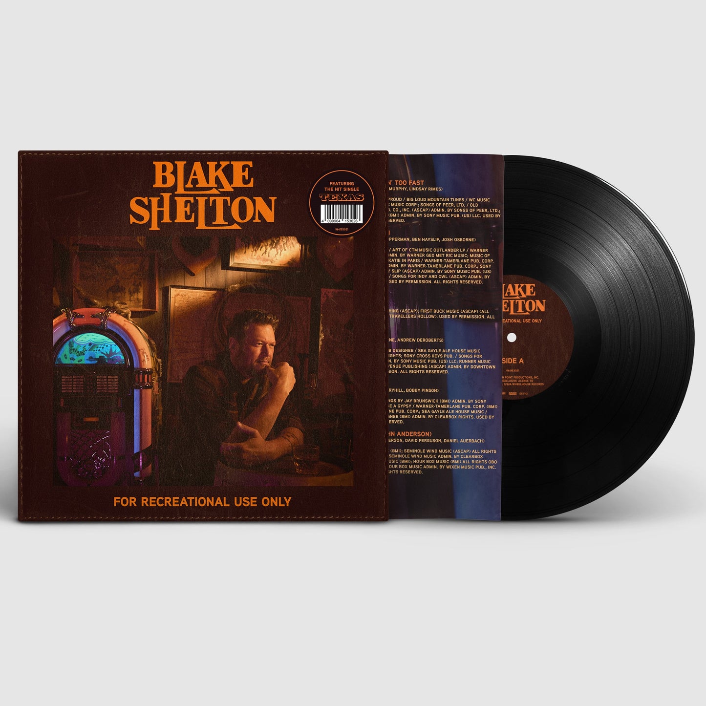 Blake Shelton- For Recreational Use Only { VINYL LP }