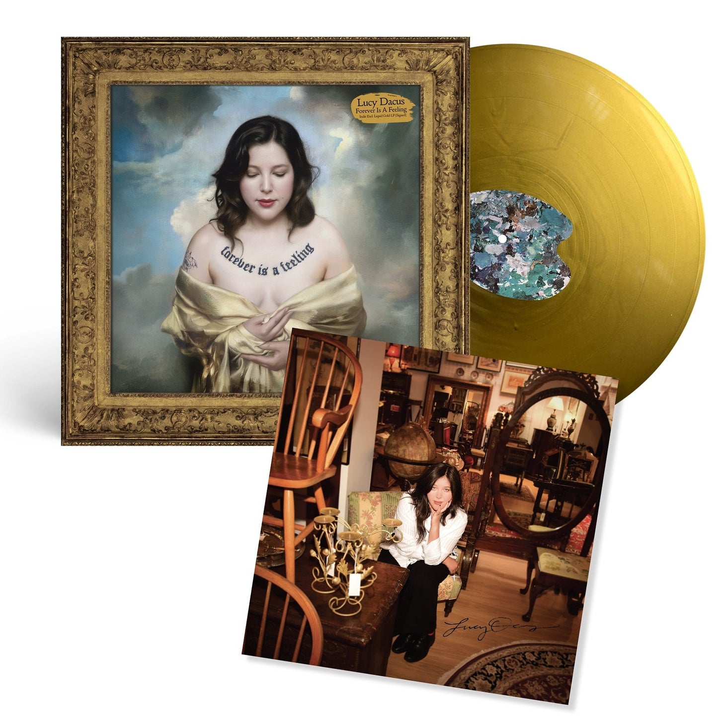 Lucy Dacus- Forever Is A Feeling [Liquid Gold LP] [Signed Insert] (Indie Exclusive Vinyl) (DAMAGED) { VINYL LP }