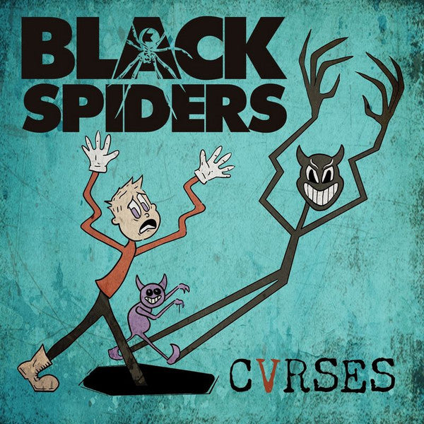Black Spiders- Cvrses - Black & White Colored Vinyl { VINYL LP }