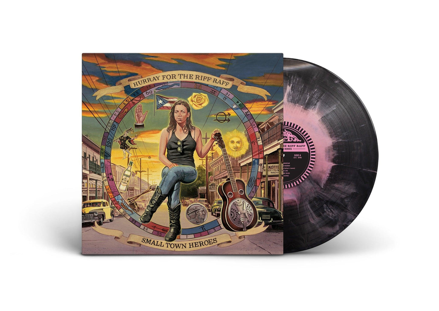 Hurray For The Riff Raff- Small Town Heroes [Pink Acid Wash Vinyl] { VINYL LP }