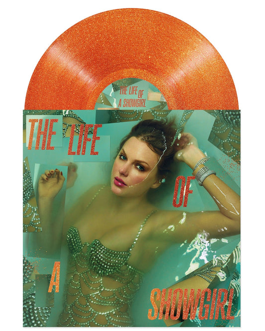 Taylor Swift- The Life of a Showgirl [Sweat and Vanilla Perfume Portofino Orange Glitter Vinyl] { VINYL LP }