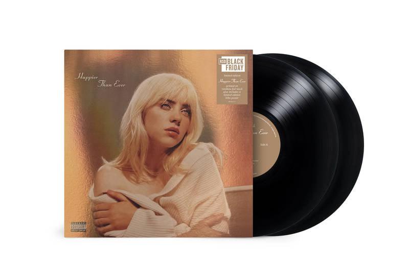 Billie Eilish- Happier Than Ever (Recycled Black w/ Litho Poster) -BF22 { VINYL LP }