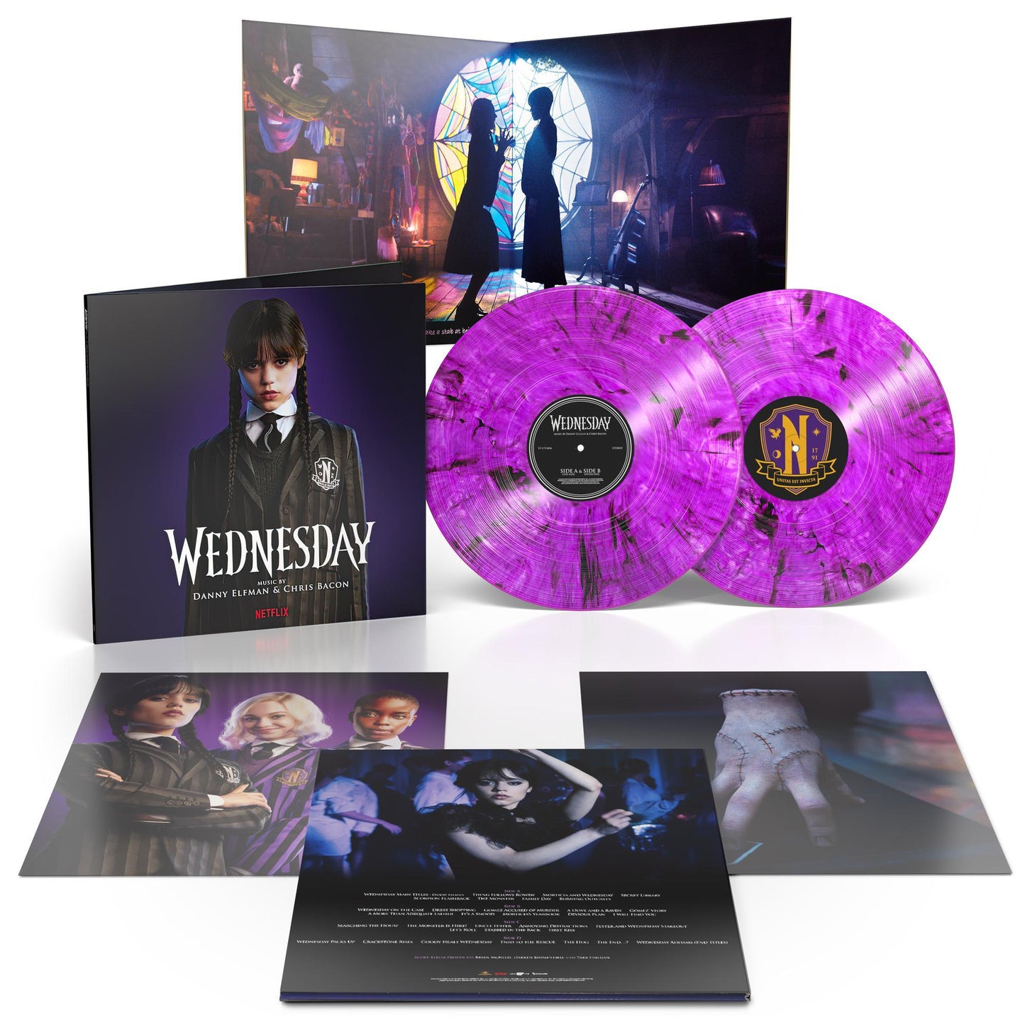 Wednesday (Score from Netflix Series, Danny Elfman) (Purple Goth w/ Smoky Shadow Vinyl) { VINYL LP }