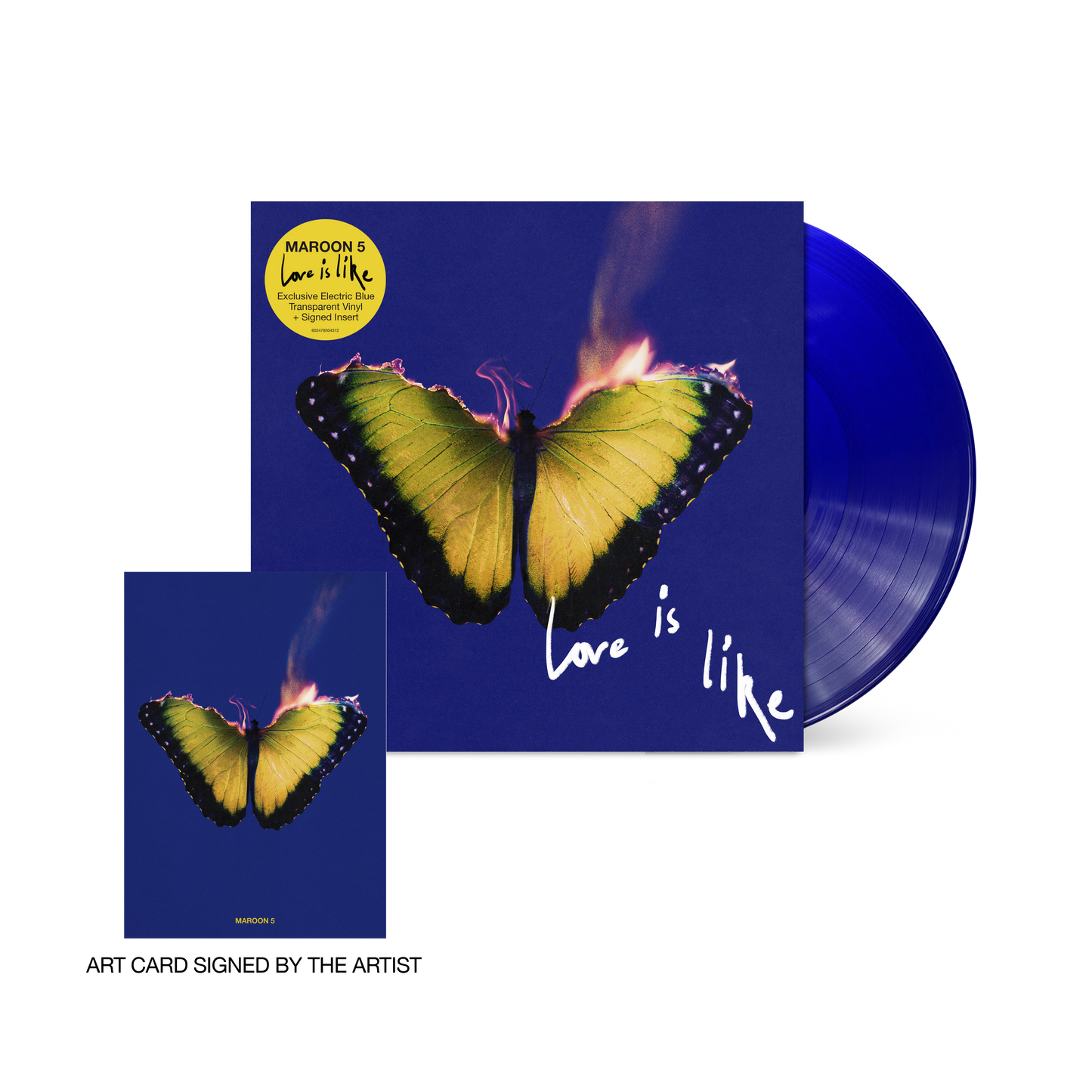 Maroon 5- Love Is Like (Indie Exclusive Vinyl) (Blue Vinyl, Signed Insert) (SEAM SPLIT) (DAMAGED) { VINYL LP }