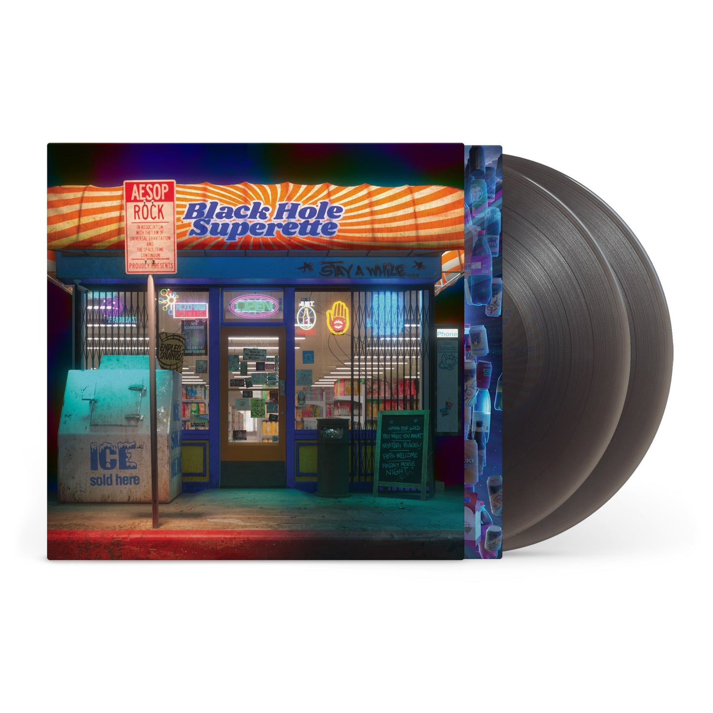 Aesop Rock- Black Hole Superette (Black Ice 2LP & Rainbow Foil Jacket) { VINYL LP }