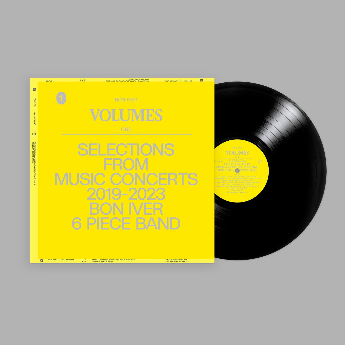Bon Iver- VOLUMES: ONE "SELECTIONS FROM MUSIC CONCERTS 2019-2023 BON IVER 6 PIECE BAND { VINYL LP }