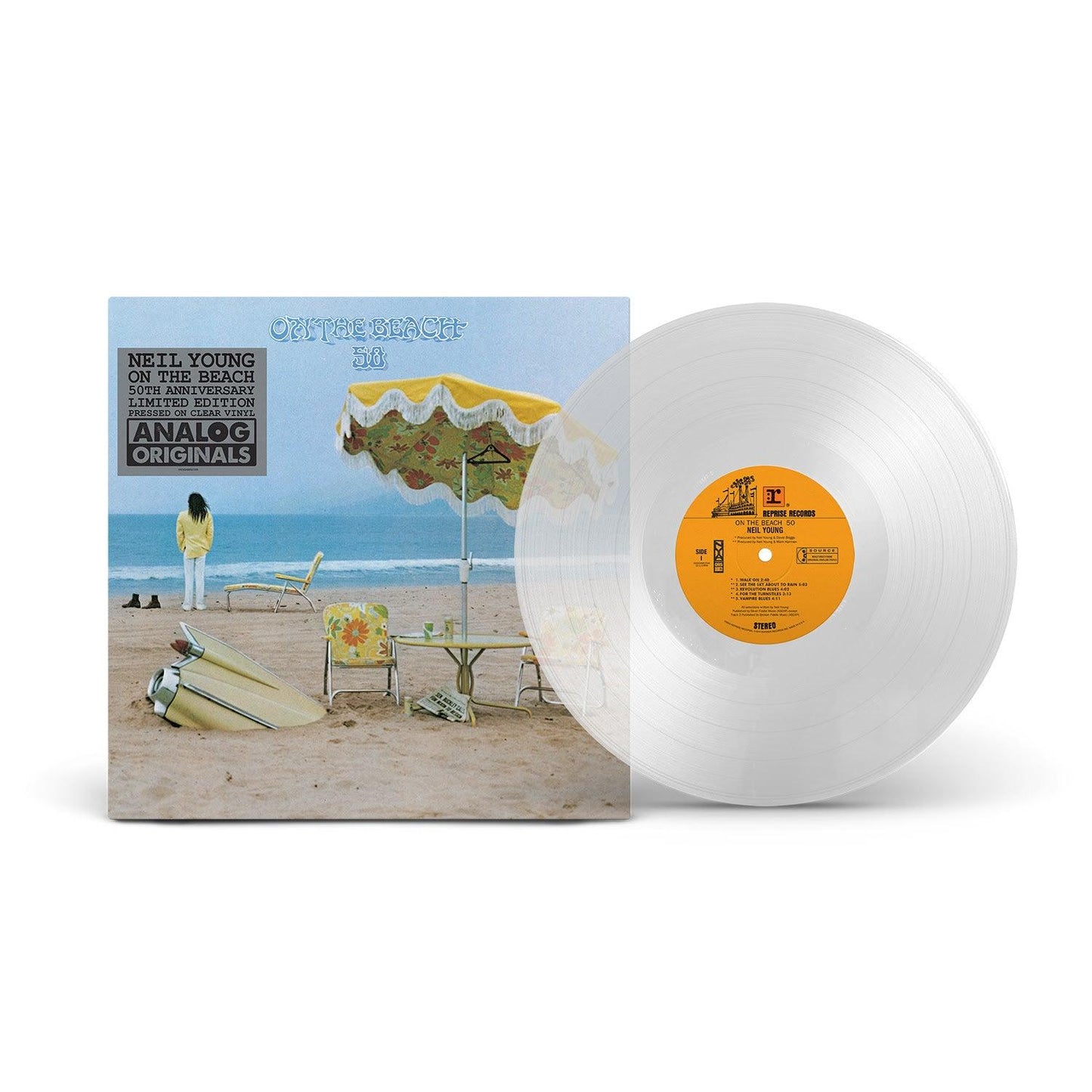 Neil Young- On The Beach - Limited 140-Gram Clear Vinyl { VINYL LP }