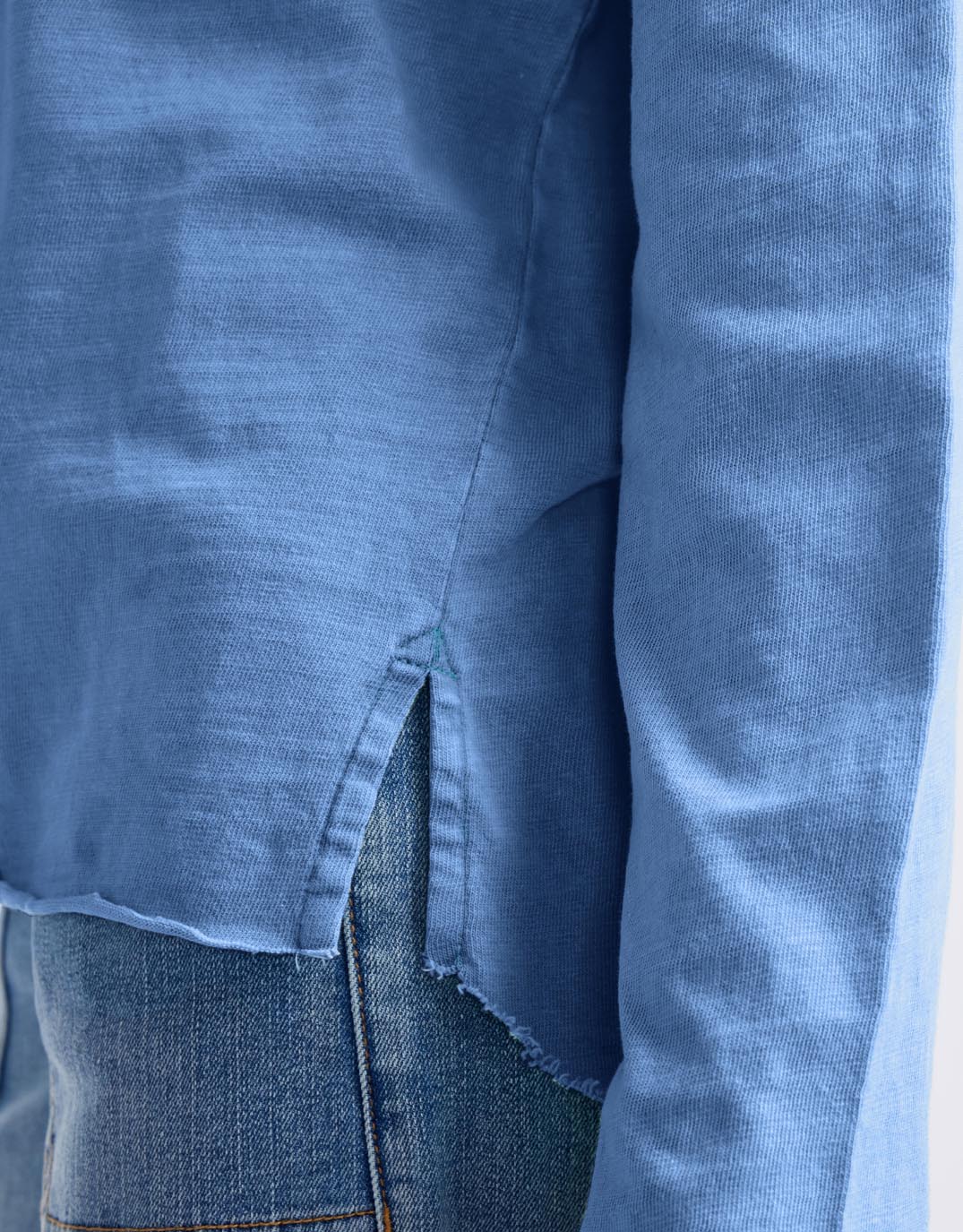 Henley Sunset Top - Danish Blue