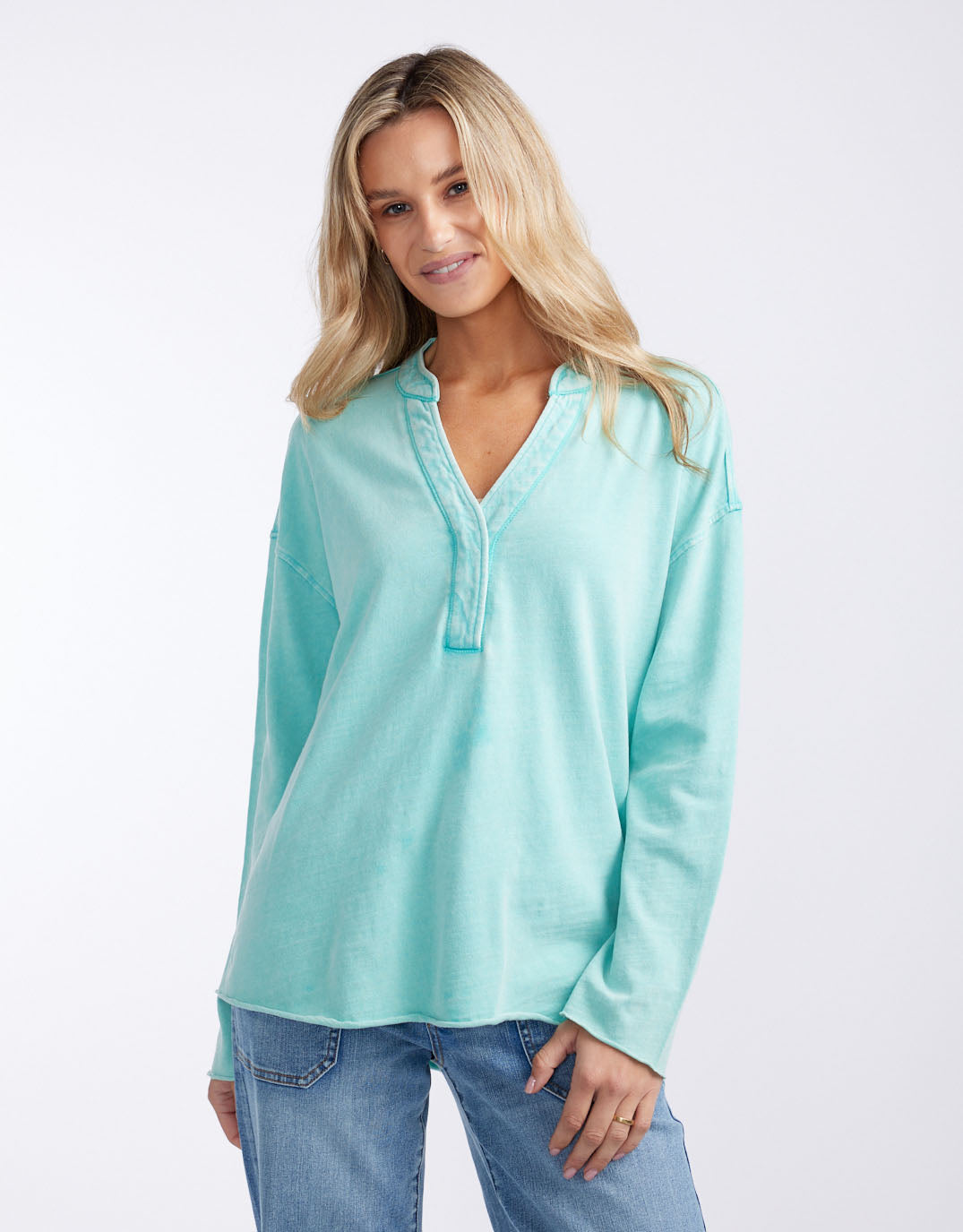Henley Sunset Top - Seaglass